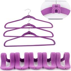 20PC Random Color Clothes Hanger ABS Closet Organizer Pile Coating Mini Flocking Coat Hooks Closet Organizer Clothes Hanger