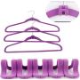 20PC Random Color Clothes Hanger ABS Closet Organizer Pile Coating Mini Flocking Coat Hooks Closet Organizer Clothes Hanger