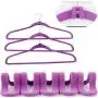 20PC Random Color Clothes Hanger ABS Closet Organizer Pile Coating Mini Flocking Coat Hooks Closet Organizer Clothes Hanger