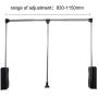 Probrico Pull Down Wardrobe Lift Heavy Duty Adjustable Wardrobe Clothing Rail Clothes Hanger Closet Rod for Wardrobe Bedroom Closet Space Saving (32.68inch-42.28inch)