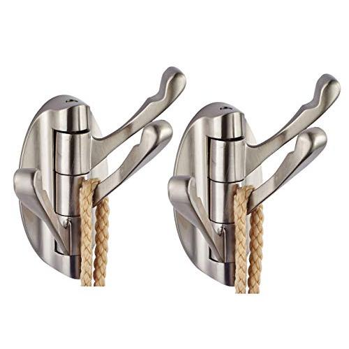 XOGOLO Swivel Hook 2 Pack for Heavy Duty Folding Swing Arm Triple Coat Hook with Multi Three Foldable Arms Towel/Clothes Hanger for Bathroom Kitchen Garage Wall Mount, Brushed Nickel XOGOLO Swivel Hook 2 Pack for Heavy Duty Folding Swing Arm Triple Coat Hook with Multi Three Foldable Arms Towel/Clothes Hanger for Bathroom Kitchen Garage Wall Mount, Brushed Nickel