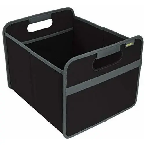 meori Classic Collection Medium Foldable Storage Box, 22 Liter / 6.5 Gallon, In Lava Black To Organize And Carry Up To 65lbs