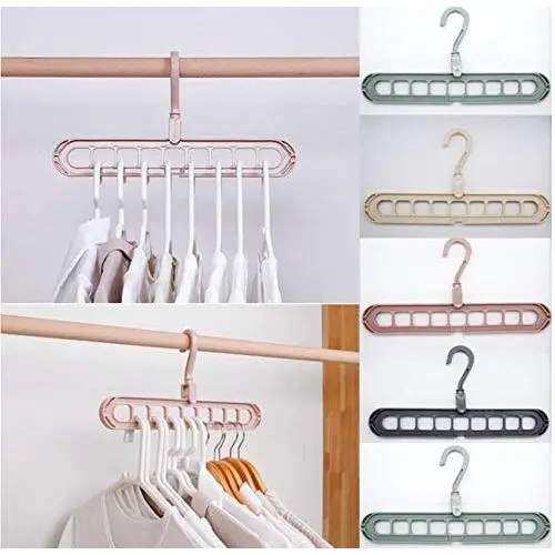 10pcs Random Color Space Saver Hangers Wonder Magic Clothes Hangers Closet Organizer Hook Rack 10pcs Random Color Space Saver Hangers Wonder Magic Clothes Hangers Closet Organizer Hook Rack