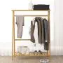 ZHHL Wooden Coat Rack,Coat Hangers Bamboo Bedroom Mobile Hanger Multifunction Hanging Clothes Rack [4 Size Optional] (Size : 100CM)