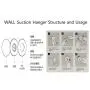 WALL Hanger-Wall Mount Hanging kit -Clothes,Coat Hangers- No Damage Wall Suction Hangers-Gel type Hook-Without Nails Organizer-Easy Install-4 Hanger Holder-Allowable Load 4.4LB, 7.9"X3.9"(3p/1set) WALL Hanger-Wall Mount Hanging kit -Clothes,Coat Hangers- No Damage Wall Suction Hangers-Gel type Hook-Without Nails Organizer-Easy Install-4 Hanger Holder-Allowable Load 4.4LB, 7.9"X3.9"(3p/1set)