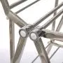 Drying Space Su Stainless Steel Floor Type Collapsible Clothes Hanger，Indoor and Outdoor Airing Rack Clothes Hanger Removable Towel Rack Shoe Rack