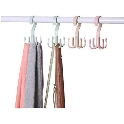 10pcs Random Color Plastic Home Storage Organization Hooks Bedroom Hanger Clothes Hanging Rack Holder Hooks for Bags Towel