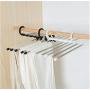 5pcs Random Color 5 in 1 Multifunctional Pants Clothes Hanger Folding Space Saving Closet Organizer Storage Rack for Trousers Scarf Tie Belt