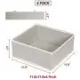 DIOMMELL Foldable Cloth Storage Boxes Closet Dresser Drawer Organizer Fabric Baskets Bins Containers Divider with Drawers for Baby Clothes Underwear Bras Socks Clothing,Set of 4 Grey 400