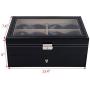 AUTOARK Leather 12 Piece Eyeglasses Storage and Sunglass Glasses Display Drawer Lockable Case Organizer,Black,AW-023