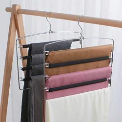 JIJIKOKO Multi-Function Pants Hangers Scarf Towel Rack Hanger Closet Organizer Space Wardrobe Clothes Organizer Multifunction Pants Shirt Hook Space Saving