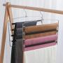 Pants Hangers 5 Layers Stainless Steel Non-Slip Rack Starcy Padded Swing Arm Space Saving Clothes Slack Hangers Closet Storage Organizer