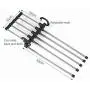 5pcs 5 in 1 Pant Rack Shelves Stainless Steel Clothes Hangers Multi-Functional Wardrobe Magic Hanger Random Color