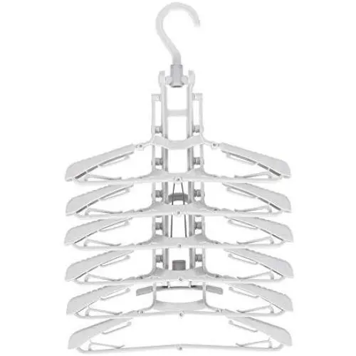 Alinory Clothes Hanger, 360 Degree Rotation Multifunctional Foldable Sace Saving Wardrobe Clothes Hanger
