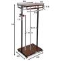 YMJ Floor Coat Rack Multifunctional Hanger Simple Multi-Layer Storage Floor Hanger Bedroom Living Room Brown Clothes Rack Coat Racks