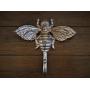 Bee Wall Hanger, Cast Iron Handpainted, Aged Copper or Pick from Over 40 Colors