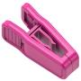 MEQI Plastic Finger Clips for Slim-line Clothes Hangers Set of 100 Hot Pink Hanger Clips