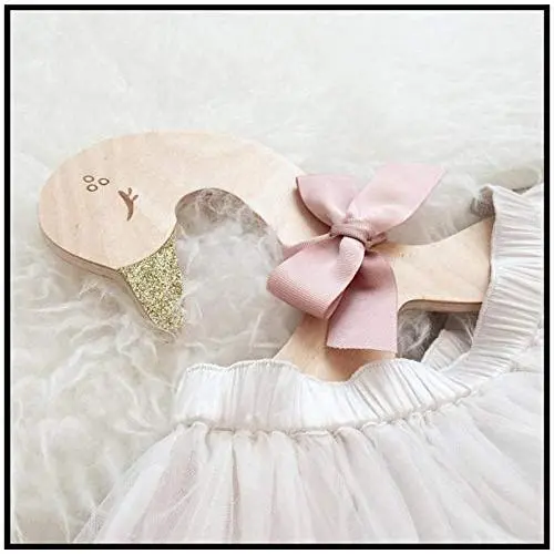 DNJKSA 2Pcs 26cm/ swan Wooden Hanger Cute Bow-tie Baby Clothes Hanger DNJKSA 2Pcs 26cm/ swan Wooden Hanger Cute Bow-tie Baby Clothes Hanger