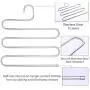 5pcs Pants Hangers Rack for Closet Organization,Stainless Steel S-Shape 5 Layer Clothes Hangers for Space Saving Stora 5pcs Pants Hangers Rack for Closet Organization,Stainless Steel S-Shape 5 Layer Clothes Hangers for Space Saving Stora