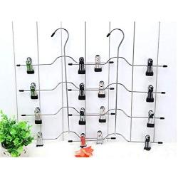 5pcs 4 Layers Stainless Steel Multifunctional Clothes Hangers Pants Storage Hangers Cloth Rack Multilayer Storage Cloth Hanger