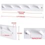 Dseap Wall Mounted Coat Rack: 16-Inches Hole to Hole, 5 Pegs Coat Hanger Hooks for Hanging Coats Towels Hats Clothes, White