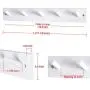Dseap Wall Mounted Coat Rack: 16-Inches Hole to Hole, 5 Pegs Coat Hanger Hooks for Hanging Coats Towels Hats Clothes, White