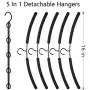 Clothes Hangers, 5 in 1 Space Saving Hangers Multilayer Metal Hangers EVA Sponge Non-Slip Suit Hangers Detachable Hangers for Suit Coat Shirt Skirt Pants Clothes Hangers, 5 in 1 Space Saving Hangers Multilayer Metal Hangers EVA Sponge Non-Slip Suit Hangers Detachable Hangers for Suit Coat Shirt Skirt Pants