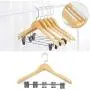 YOYOHOT 1/5pc Light Wood Hanger Clothes Hangers Non Slip 360 Degree Rotating Hooks Hang All Kinds of Clothes