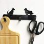 Waterproof Dog Shaped 3 Hooks Wall Door Rustic Hanger Clothes Coat Hat Key Hanging Home Kitchen Bathroom Decor