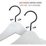 5-Pack Heavy Duty Hangers,High-Grade Coat Suit Hangers with Pants Bar,Plastic Clothes Hangers with 360 Degree Swivel Hook,Upgrade Plastic Materials White Hangers,No Fading,Pearl White 5-Pack Heavy Duty Hangers,High-Grade Coat Suit Hangers with Pants Bar,Plastic Clothes Hangers with 360 Degree Swivel Hook,Upgrade Plastic Materials White Hangers,No Fading,Pearl White