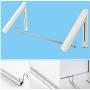 Durable ABS Laundry Clothes Hanger Scarf Drying Rack Wall-Mounted Practical Retractable Organizer Punch Free 2pcs