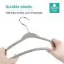 Minnebaby 30 Pack Neutral Grey Baby Clothes Velvet Hangers-Ultra Thin No Slip Nursery Hangers with 6 Pcs Baby Clothing Dividers Minnebaby 30 Pack Neutral Grey Baby Clothes Velvet Hangers-Ultra Thin No Slip Nursery Hangers with 6 Pcs Baby Clothing Dividers