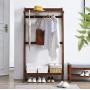 WYQSZ Floor Coat Rack, Solid Wood Hangers, Simple Rack Hangers, Home Bedroom Wooden Clothes Rack Multi-Function (Color : B, Size : 70146cm)