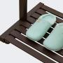 Floor-Standing Simple Hanger Bedroom Living Room Wooden Clothes Rack (Color : Coffee Color)