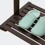 Floor-Standing Simple Hanger Bedroom Living Room Wooden Clothes Rack (Color : Coffee Color)