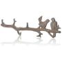 [Mothers Day Gift] Cast Iron Birds On Branch Hanger with 6 Hooks | Decorative Cast Iron Wall Hook Rack | for Coats, Hats, Keys, Towels, Clothes | 18.5x2x4.5” (Rust Brown)