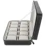 Fdit Watch Display 10 Grids Storage Boxes Zipper Travel Collector Case Organizer Fdit Watch Display 10 Grids Storage Boxes Zipper Travel Collector Case Organizer
