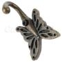FidgetGear Antique Butterfly Coat Robe Hook Wall Mounted Door Clothes Towel Single Hanger