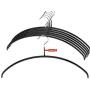 MAWA by Reston Lloyd Euro Series Non-Slip Space Saving Clothes Hanger for Shirts & Dresses, Style 40/P, Set of 10, Black
