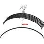 MAWA by Reston Lloyd Euro Series Non-Slip Space Saving Clothes Hanger for Shirts & Dresses, Style 40/P, Set of 10, Black MAWA by Reston Lloyd Euro Series Non-Slip Space Saving Clothes Hanger for Shirts & Dresses, Style 40/P, Set of 10, Black