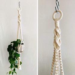 Macrame Plant Hanger / Hanging Plant Holder / Double Twist / Plant Lover Gift / Housewarming Gift / Natural White / Dorm Decor