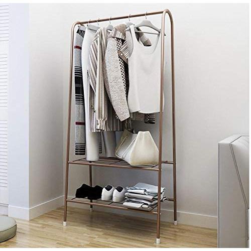 1pcs Random Color Multifunctional Coat Rack Floor Standing Clothes Hanging Storage Shelf Clothes Hanger Racks Simple Metal Iron Bedroom Furniture