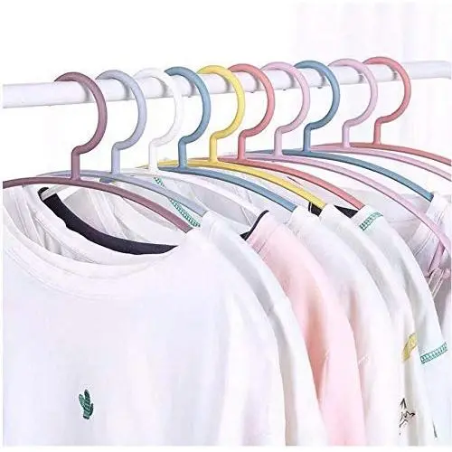 10pcs Random Color Plastic Clothes Hanger Non-Slip No Trace Bold Scarf Tie Organizer Clothing Drying Rack Stand 10pcs Random Color Plastic Clothes Hanger Non-Slip No Trace Bold Scarf Tie Organizer Clothing Drying Rack Stand