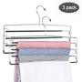 FeeraHozer 3Pack Pants Hangers Space Saving Non Slip Stainless Steel Clothes Hangers Closet Organizer Hanger for Pants Jeans Trousers Scarf Hanging FeeraHozer 3Pack Pants Hangers Space Saving Non Slip Stainless Steel Clothes Hangers Closet Organizer Hanger for Pants Jeans Trousers Scarf Hanging