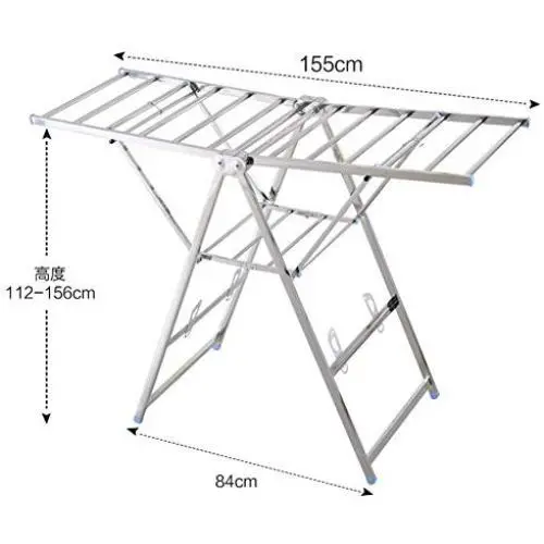 Stainless steel drying rack,Airfoil floor folding balcony drying rack indoor clothes rack clothes hanger-A Stainless steel drying rack,Airfoil floor folding balcony drying rack indoor clothes rack clothes hanger-A