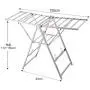 Stainless steel drying rack,Airfoil floor folding balcony drying rack indoor clothes rack clothes hanger-A Stainless steel drying rack,Airfoil floor folding balcony drying rack indoor clothes rack clothes hanger-A