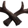 Antlers Wall Mounted Coat Hooks Vintage Rustic Cast Iron Deer Clothes Hanger for Coat Rack, Key Holder, Hat Hanger, Bath Room Wall Hanger(Dark)