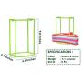 Standing Clothes Hanger Stacker Holder, 2 pcs Drying Rack Caddy Premium Grade PP for Tidier Laundry Room Closet Organizer, Large Capacity Hold Up to 30 Hangers with Manual for Installation