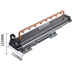 GWXYMJ Coat Rack Wardrobe Pull Out Clothes Hanger, Damped Mute Track Clothes Rack, Clothes Rail Closet Hanging Rod, Load: 50kg