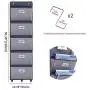 Onlyeasy Over Door Hanging File Organizer - Office Supplies Storage Holder Wall Mount Pocket Chart for Magazine Notebooks Planners File Folders, 13.8" x 50.4", 5 Pockets Grey, MXDZ05C Onlyeasy Over Door Hanging File Organizer - Office Supplies Storage Holder Wall Mount Pocket Chart for Magazine Notebooks Planners File Folders, 13.8" x 50.4", 5 Pockets Grey, MXDZ05C